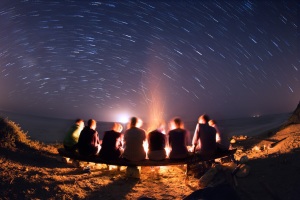 Beach Bon Fire Stars